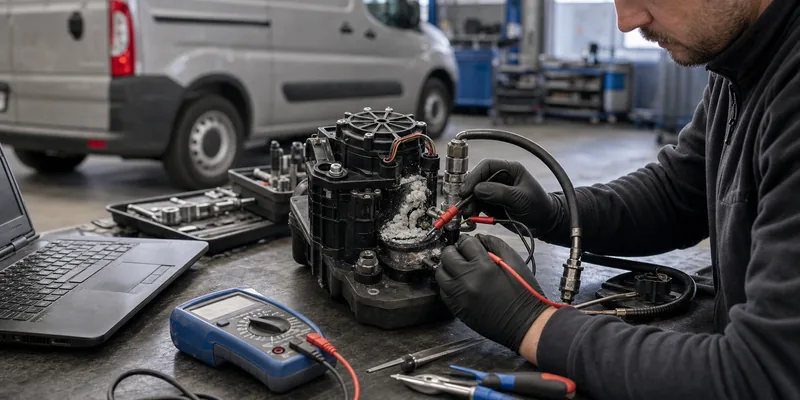 regeneracja pompy AdBlue Citroen diagnostyka złącza pompy w warsztacie