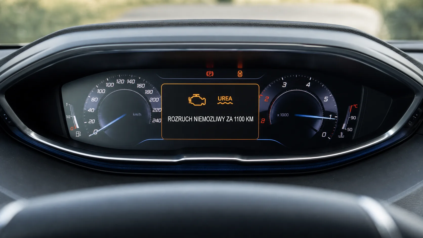 rozruch niemożliwy za 1100 km Peugeot 5008 kontrolki Check Engine i UREA